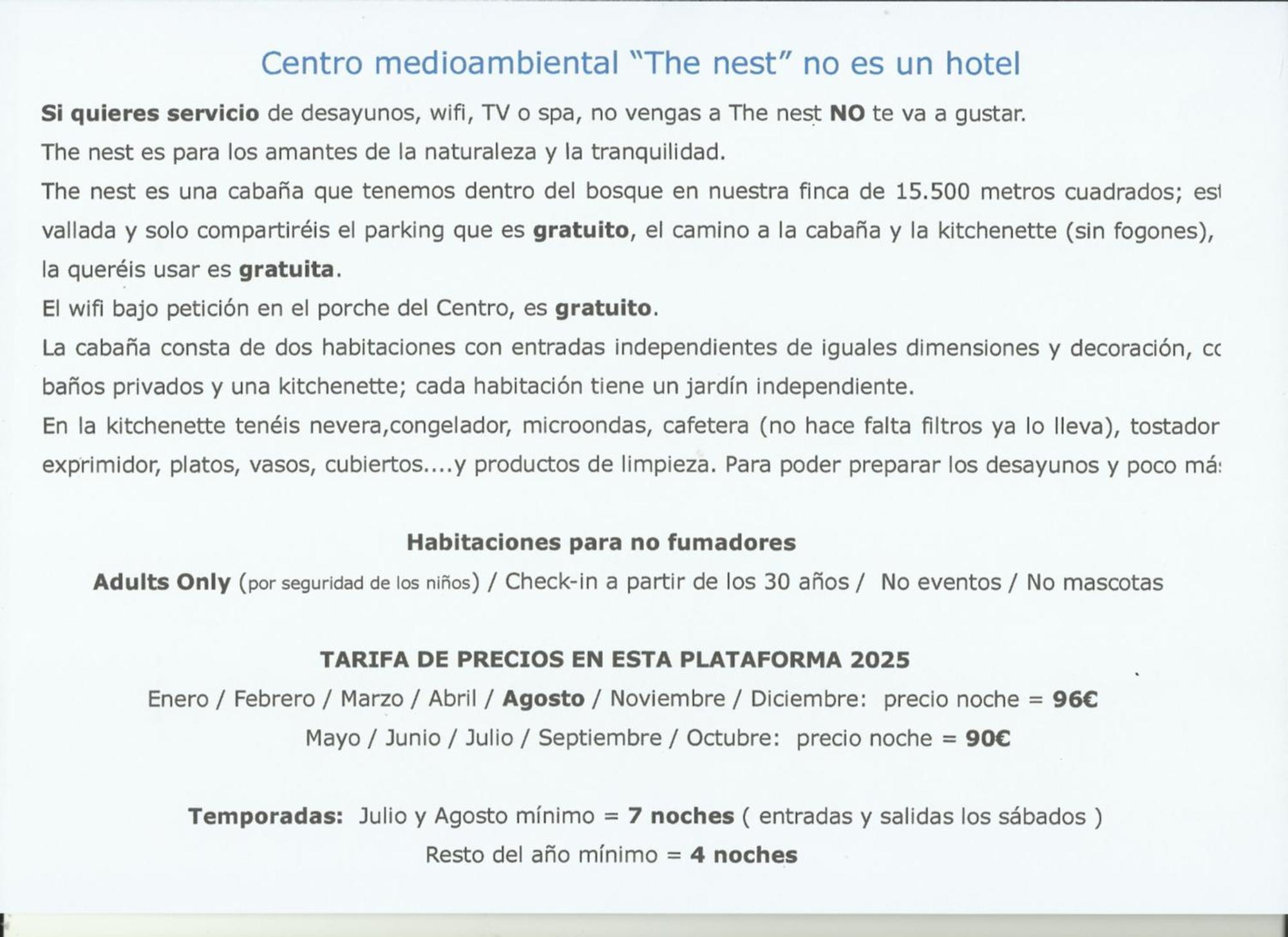 Maison d'hôtes Centro Medioambiental The Nest - Adults Only à El Plano Extérieur photo